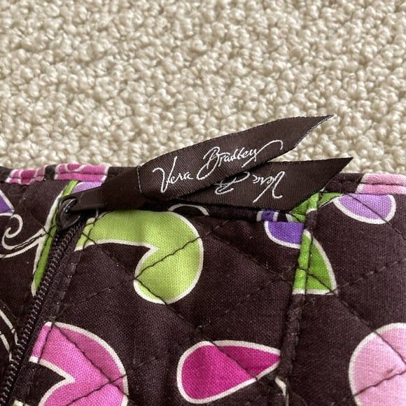 Vera Bradley Purple Brown Floral Wallet Multi-fold Wallet Compartments EUC - Picture 5 of 8